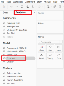 forecasting in tableau